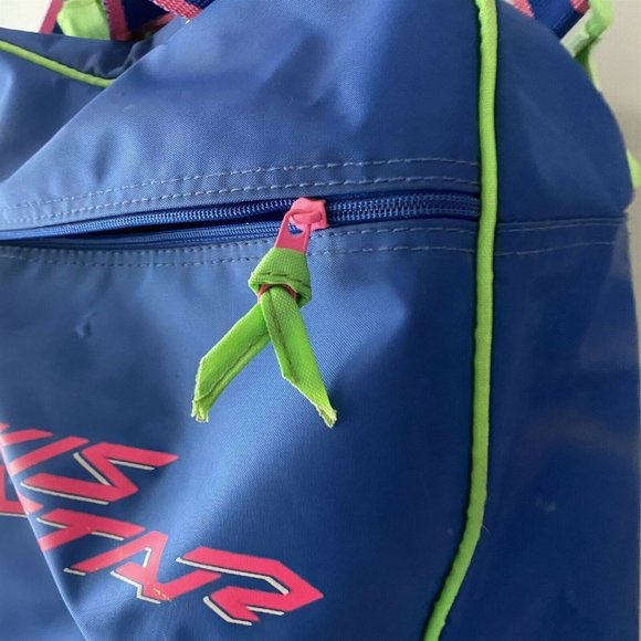 Dynastar Ski Duffle Boot Bag Vintage  Blue Pink - Picture 7 of 10